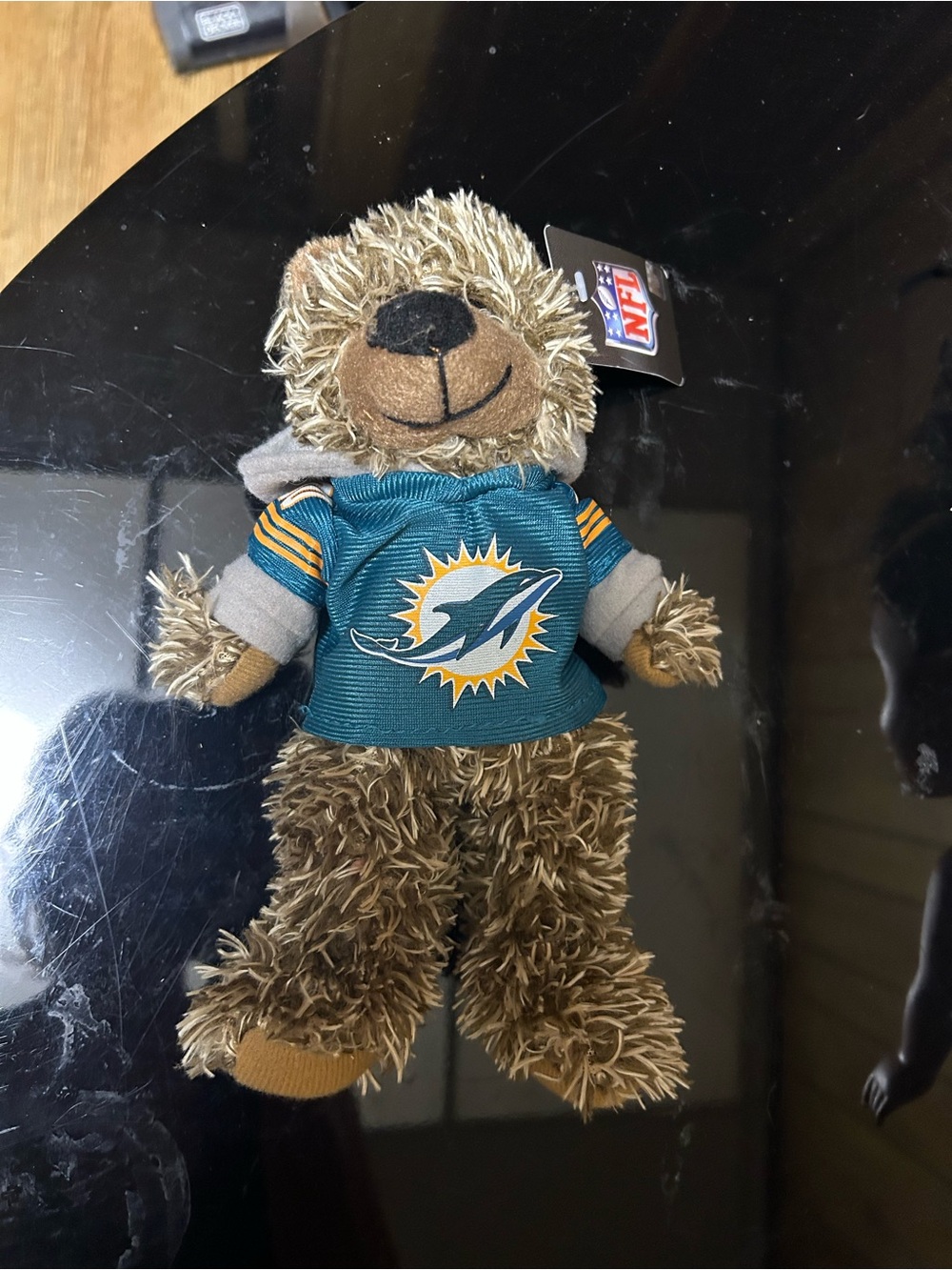 NFL Miami Dolphins Plush Teddy Bear in Teal Jersey